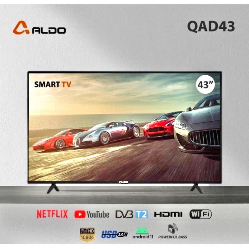 TV TELIVISI SMART TV ANDROID KAWACHI 43” 43in 43inch