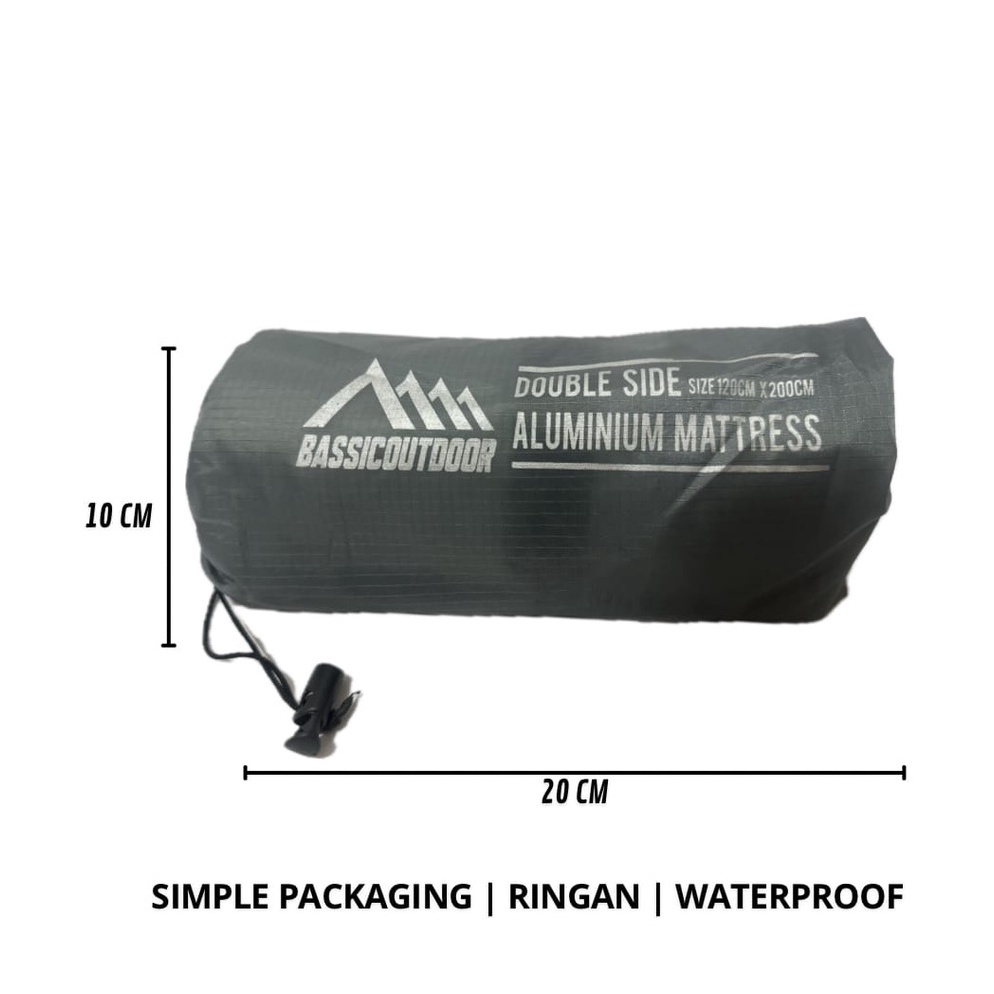 KODE P1I Matras Camping Hiking Alumunium Foil Ultralight Double Side 12 x 2 cm