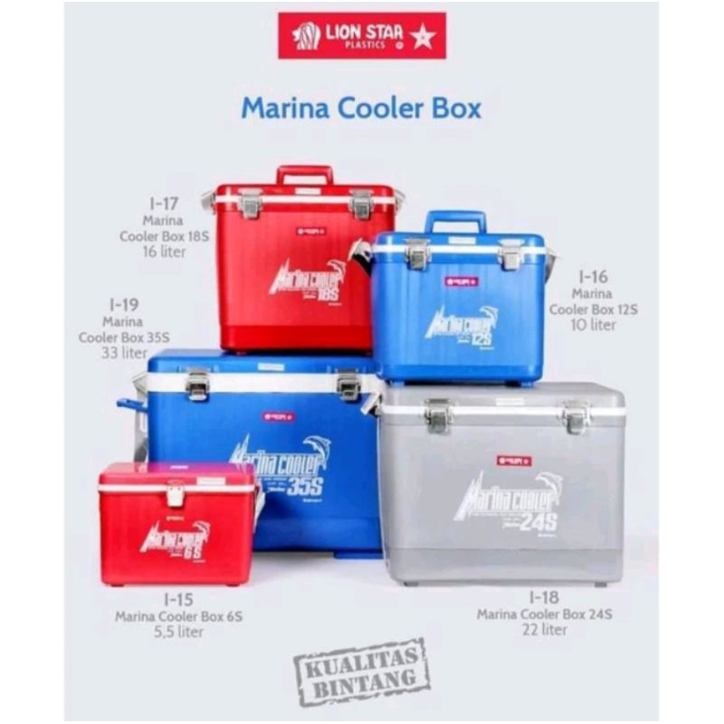 Marina Cooler Box Lion star / Tempat es lion star marina Cooler/ Tempat penyimpanan es lion star