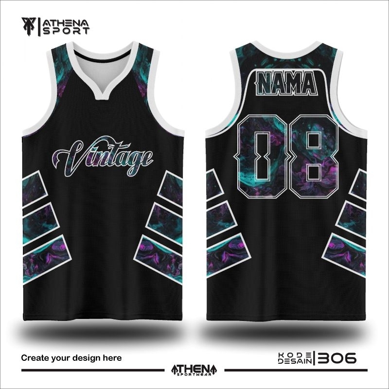 JERSEY BASKET CUSTOM NAMA SENDIRI FULL PRINTING PREMIUM