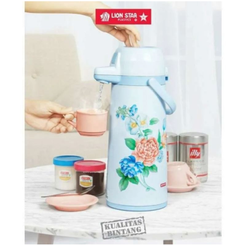 Termos air panas Pencet lion star 2 liter dan 2.5 liter/ Termos pencet lion star/ Termos air panas (