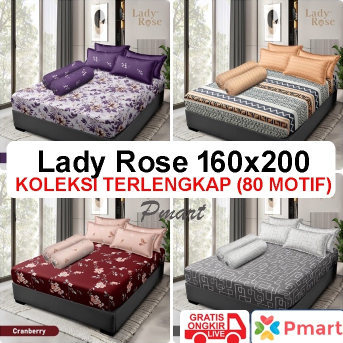 KODE O6C SPREI LADY ROSE 16x2  SPREI LADY ROSE QUEEN  SPREI LADYROSE  SPRAI LADY ROSE 16x2