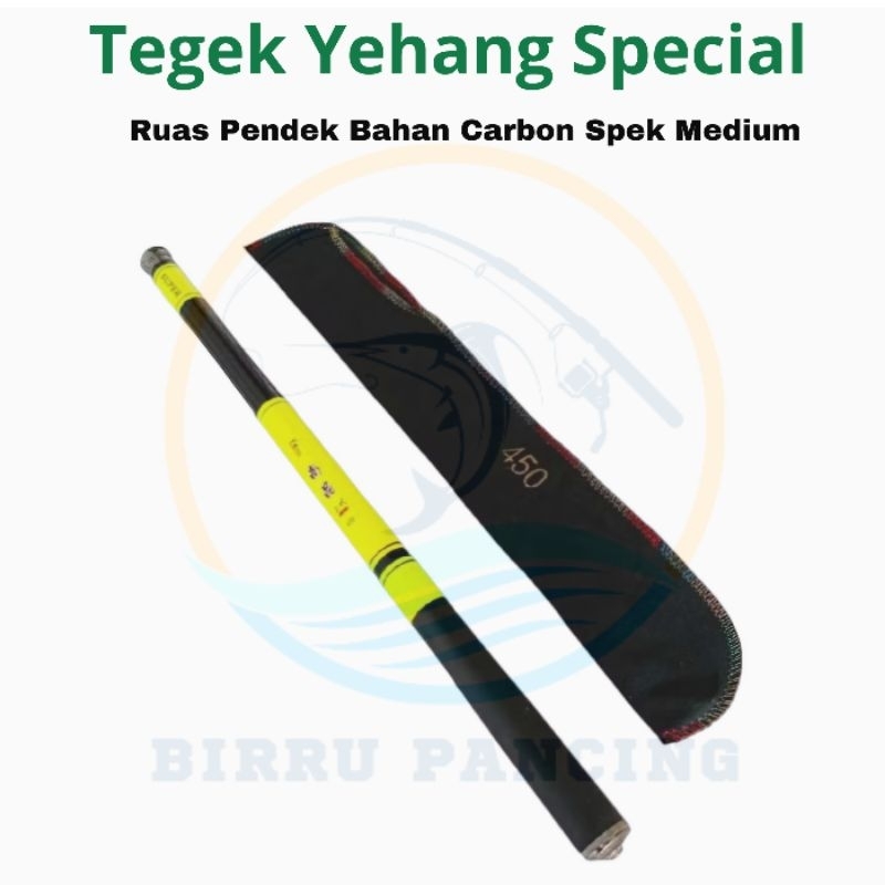 yehang special joran tegek import  ruas pendek bahan carbon