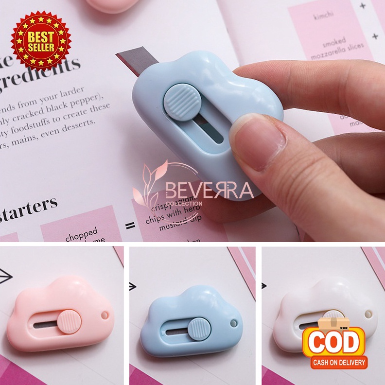 

GEBYAR PROMO Cutter Mini Lucu Pisau Kecil Bentuk Awan Aksesoris Alat Tulis Kantor Pemotong Kertas Portable MX162