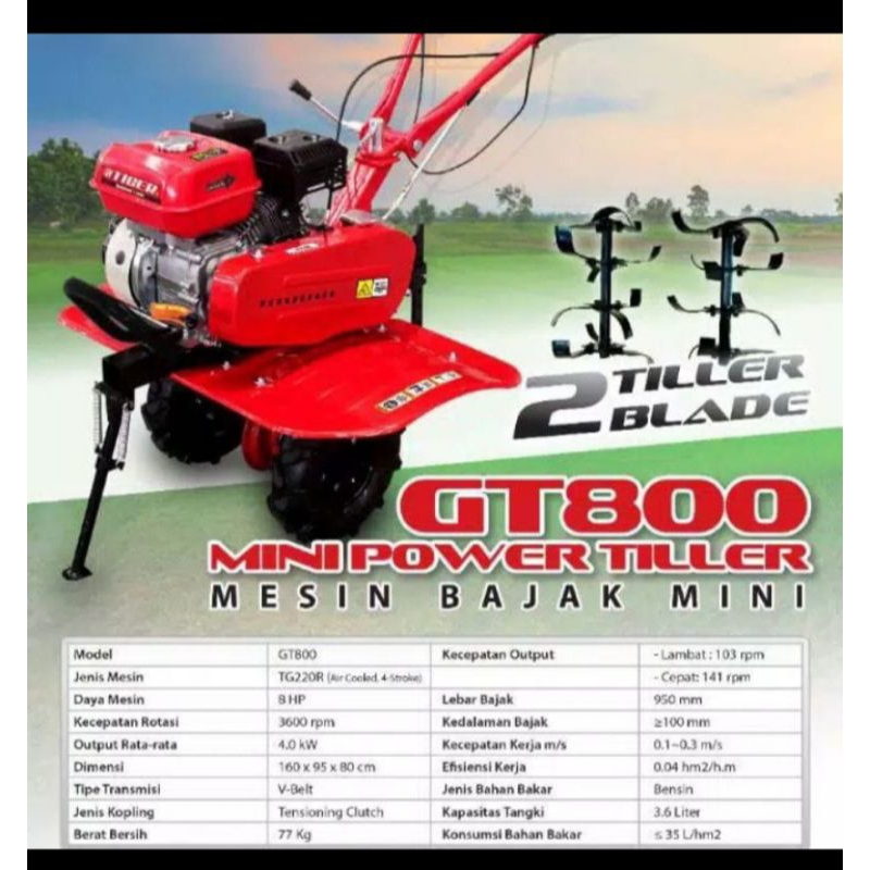 TRAKTOR MINI CULTIVATOR TG800 TIGER