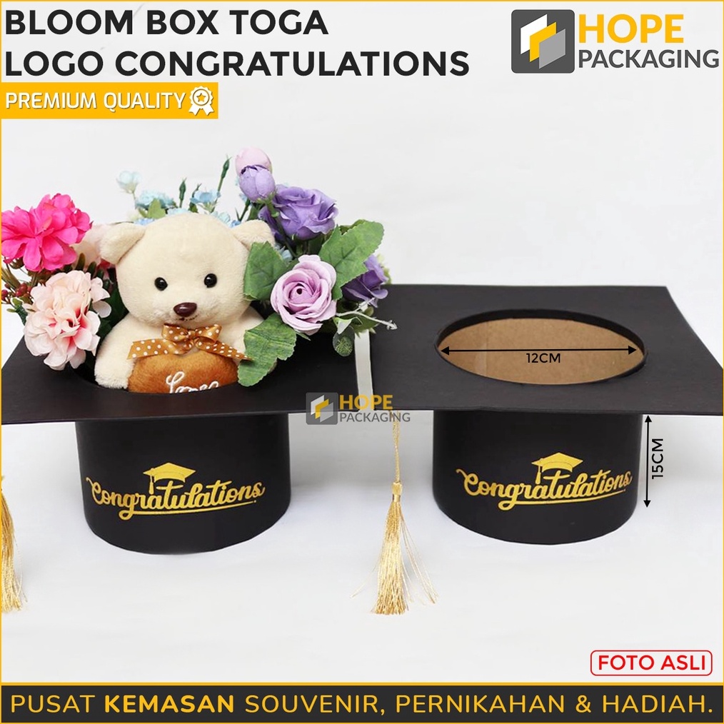 

BERKUALITAS Bloom Box Topi Wisuda Toga Logo Congratulations Box Toga Tanpa Logo Round Box Bunga Box Graduations Toga Wisuda Bloom Wisuda