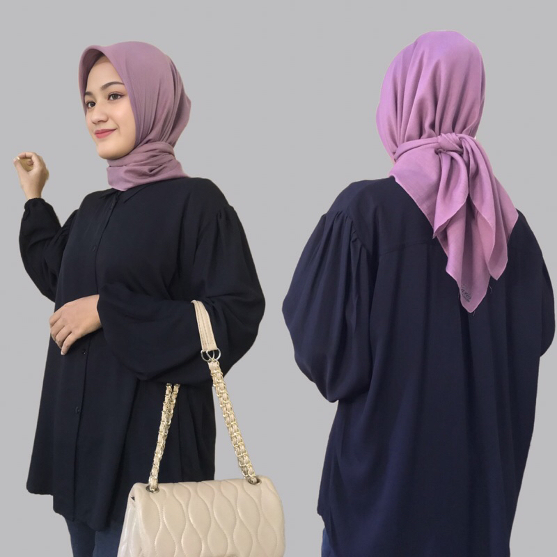BLOUSE WANITA POLOS RAYON TWILL | ATASAN WANITA POLOS | KEMEJA WANITA OVERSIZE | KEMEJA WANITA POLOS