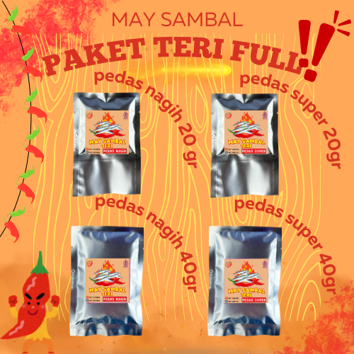 

PAKET ANEKA SAMBAL TERI ISI 4 pcs, 120 gr