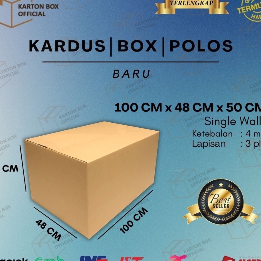 

HJ6 Kardus Karton Box 1x48x5 CM Kotak Dus Packing Pindahan Jumbo Polos