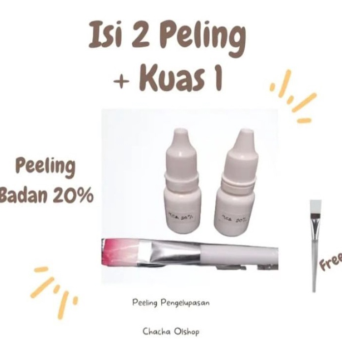 Langka Isi 2 Peeling Badan 2 Free Kuas  Peeling Pengelupasan  Body Peeling Pemutih Badan