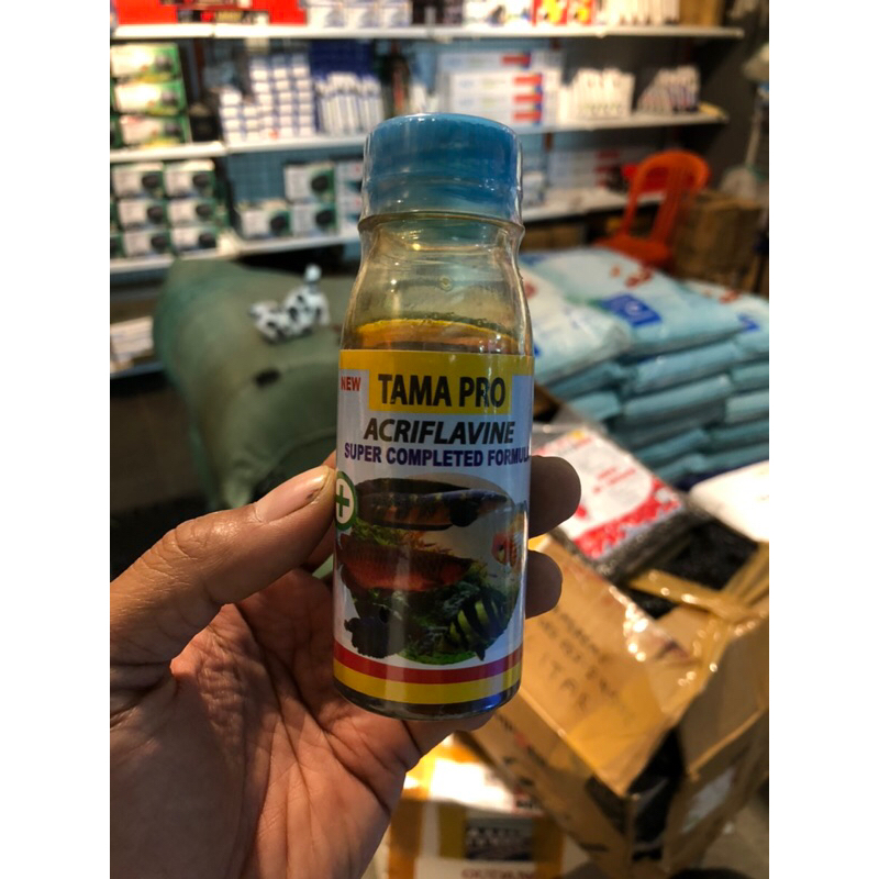 TAMA PRO ACRIFLAVIN 100ml antibiotik ikan koi/obat aeromonas ikan koi/ obat stres ikan koi dan ikan 