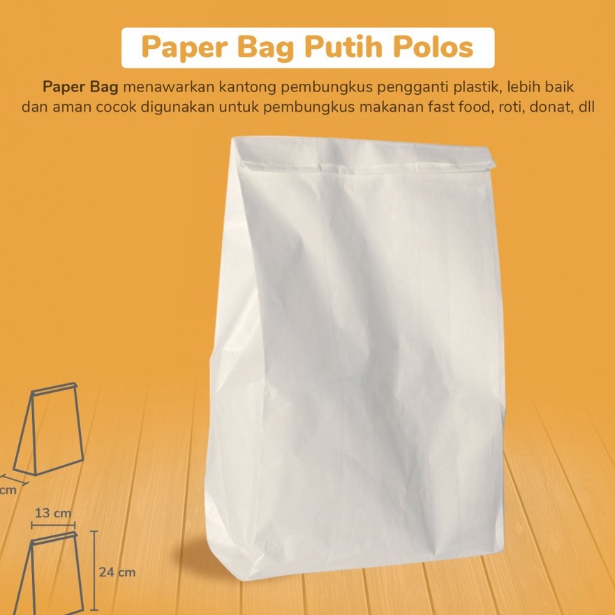 

KI3 Isi 1 Paper Bag Kantong Kertas Polos 13x8x24 MurahTerlaris