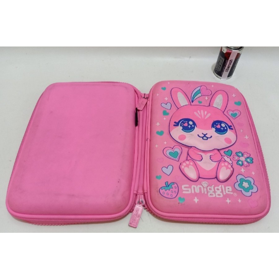 

smiggle pink bunny hardcase pencil case kotak pensil anak