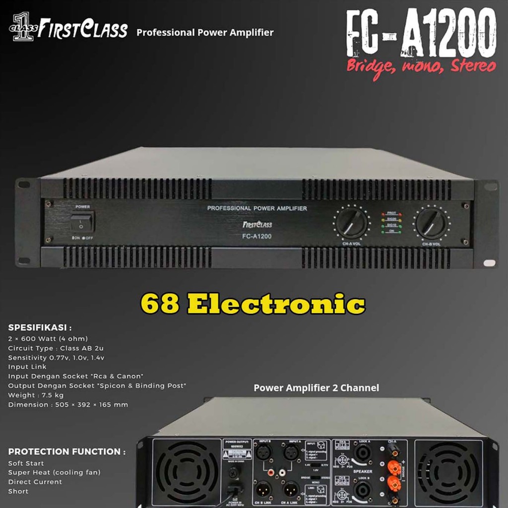 Firstclass Power Amplifier FC A1200 fca1200 Fc a 1200 FC-A1200 FCA1200 fc a1200 Original