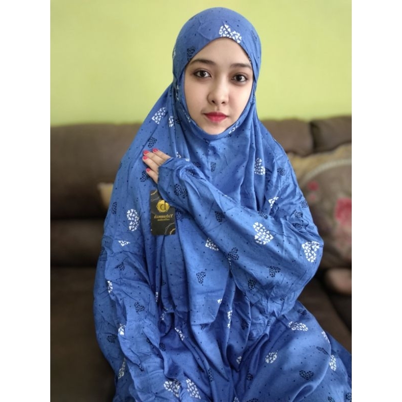 ( Motif Non Manset ) Mukena yabasmah motif non manset/motif basmah/terusan/ rayon dewasa/motif /tari