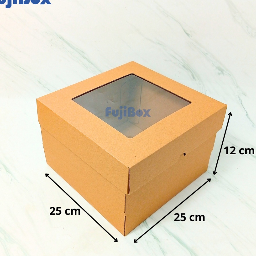 

Boom 1 Pcs EFLUTE Kotak Puding Cake Kue Tart Bolu Chiffon Karton Corrugated Box 25 x 25 x 12 cm