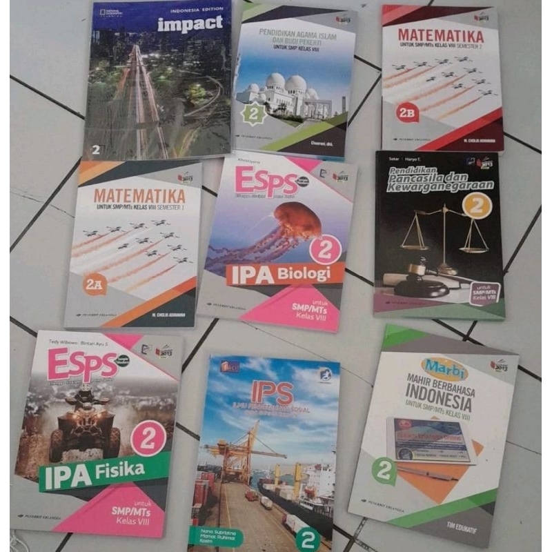 Kelas 8 SMP/MTs ESPS IPA Biologi Fisika Marbi Bahasa Indonesia Pendidikan Agama Islam dan Budi Peker