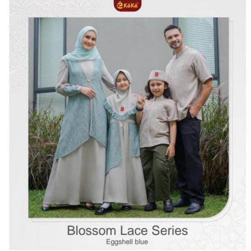 BLOSSOM LACE SERIES GAMIS ANAK KOKO ANAK GAMIS DEWASA SARIMBIT BY KEKE BUSANA MURAH PROMO BUSANA MUS