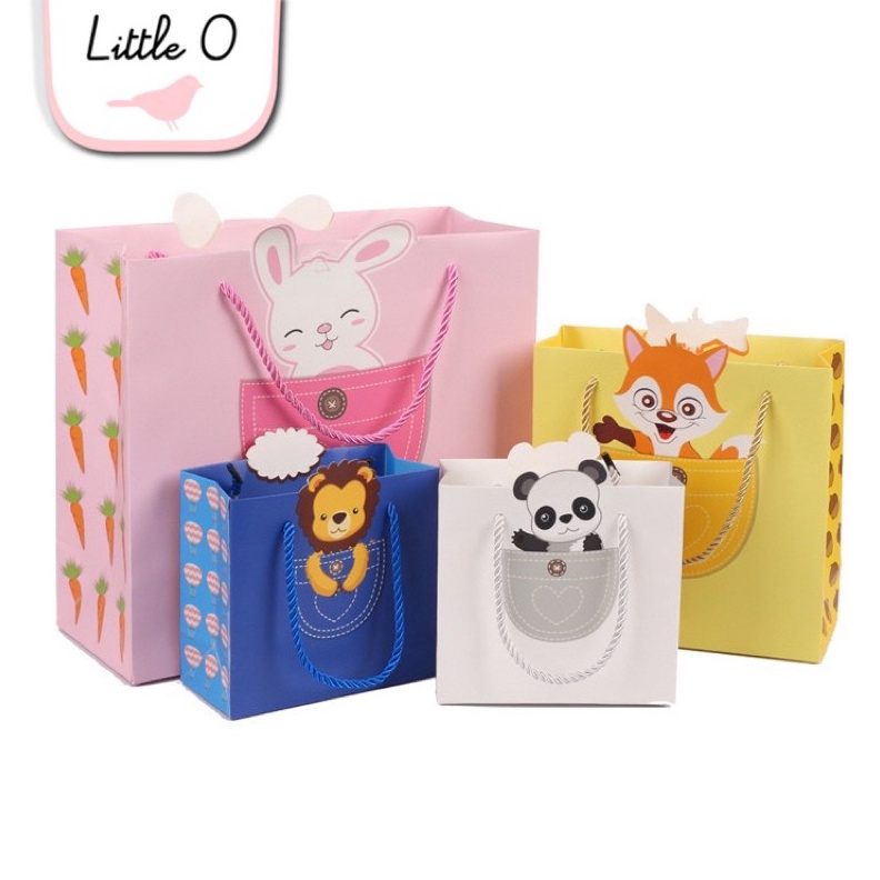

BONANZA LITTLE O Cute Animal Paper Bag Kantong Tas Kertas Tebal Paperbag Ultah Birthday GoodieBag Paperbag Goodie Bag Ulang Tahun Kantong Bingkisan