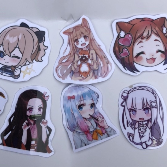ANIME GIRL STICKER RANDOM / stiker tahan air waifu edition anime