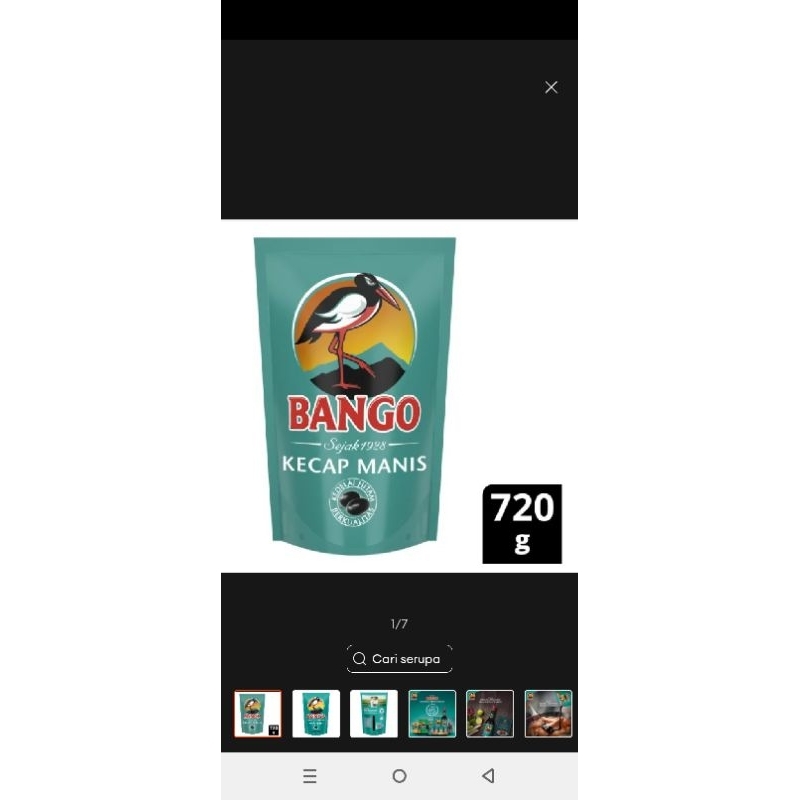 

Bango Kecap Manis ukuran 520ml/720gr