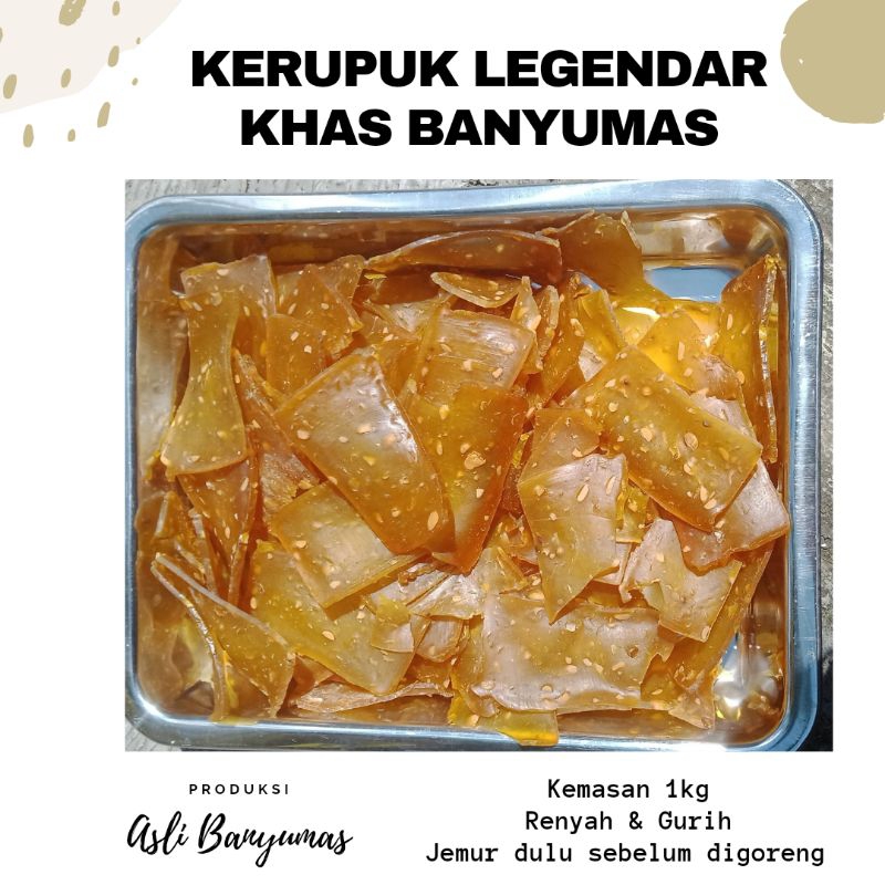 

KERUPUK LEGENDAR GENDAR KEDELAI MENTAH (1KG) | KHAS BANYUMAS | HARGA TERJANGKAU | Free Gift Belanja Min.50k (All item)