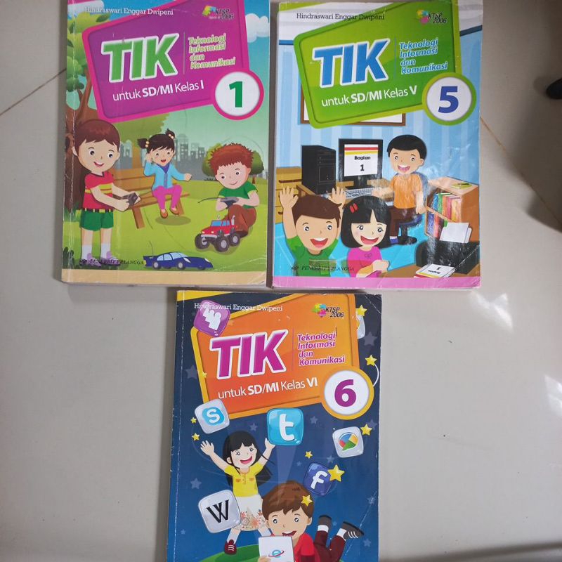 buku TIK kelas 1, 5, 6 erlangga