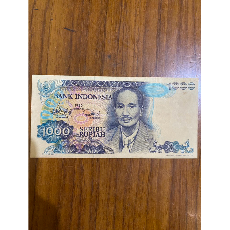 Uang Kuno Kertas Indonesia 1000 rupiah tahun 1980