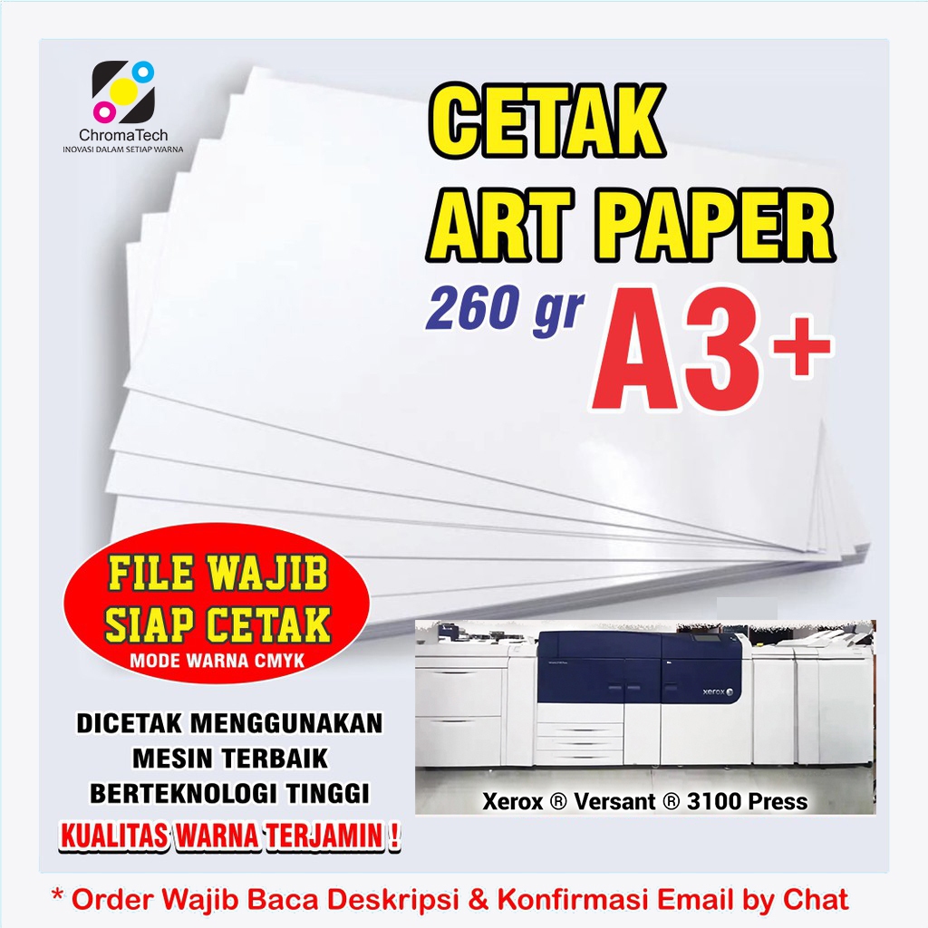 

CETAK ARTPAPER 260g A3+ FULL COLOUR TERMURAH