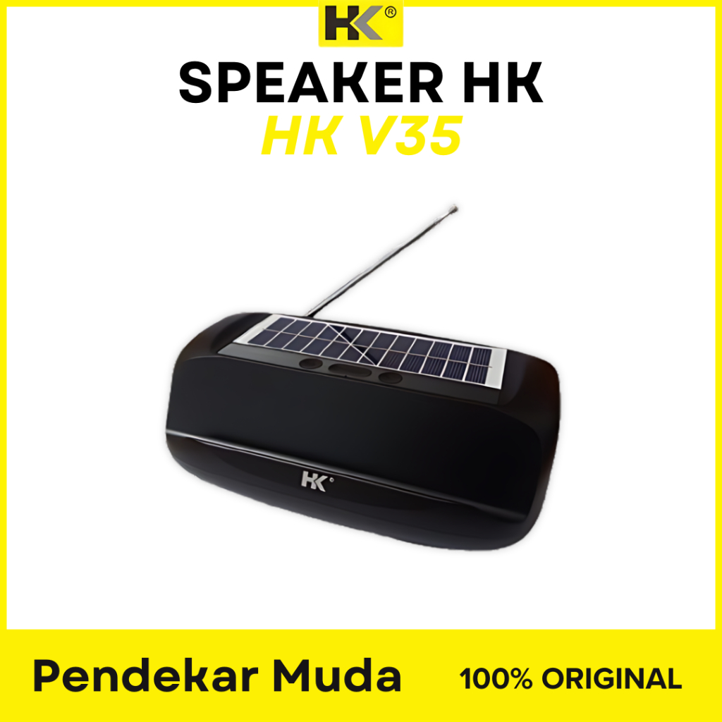 Speaker berkualitas awet, Terdapat panel surya untuk mengisi daya, Merek HK V35