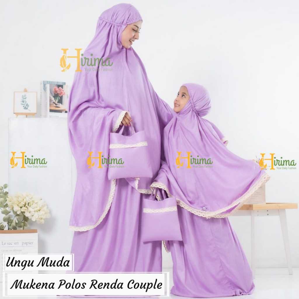 Mukenah Adem Polos Ibu Dewasa dan Anak | Mukena Anak SD TK