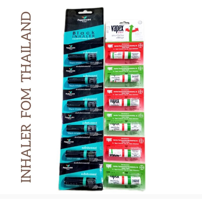 INHALER Thailand Black Inhaler Peppermint / VAPEX Inhaler 2 in 1 ORI Thailand