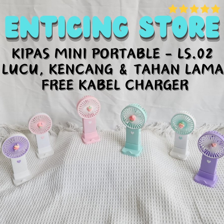TERBUKTI KIPAS ANGIN MINI PORTABLE GENGGAM MOTIF LUCU USB CAS KENCANG TAHAN LAMA PREMIUM QUALITY