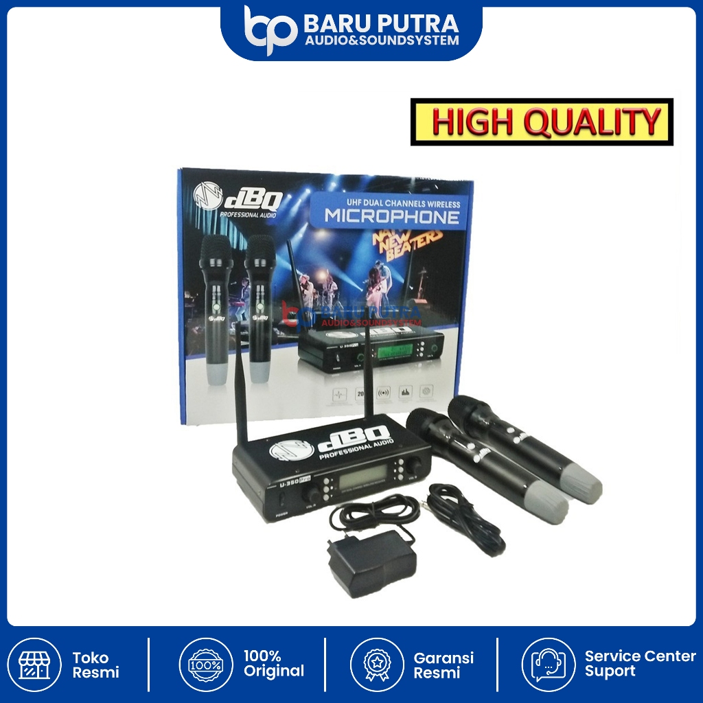 Mic DBQ U-350 PRO / UHF Dual Channels Wireles Microphone U350 PRO