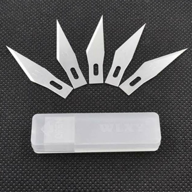 

FANTASTIS Refill Pen Cutter 5 pcs Refill Craft Knife isi 5 pcs Pisau Tambahan Craft Blade 5 Pcs