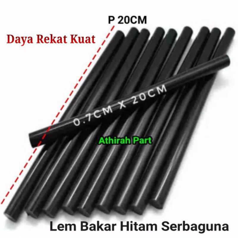 

Lem Bakar Hitam Kecil Panjang 20cm Diameter 0,7cm Glue Gun Refill Lem Tembak Kecil