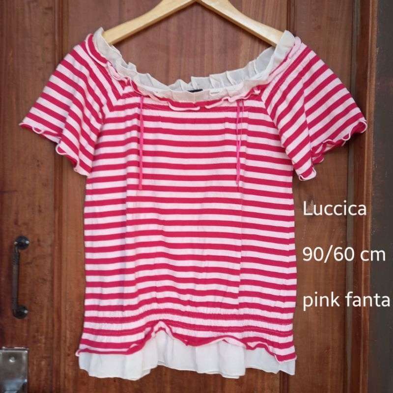 9060 LUCCICA KAOS SALUR WANITA PINK FANTA