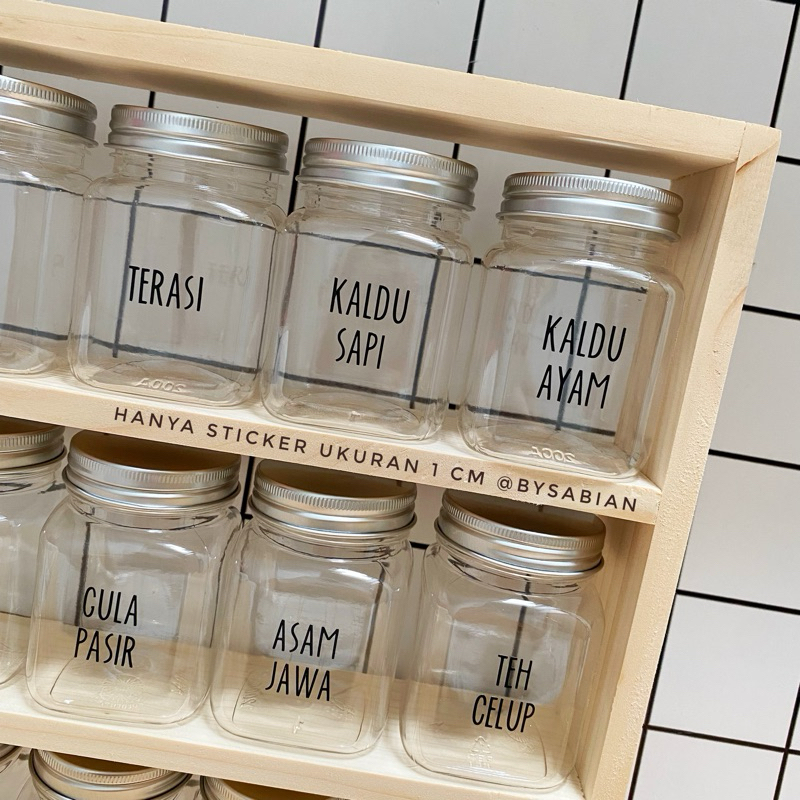 

HANYA STICKER / Sticker bumbu dapur / sticker vynil / stiker anti air / stiker bumbu dapur / stiker label dapur
