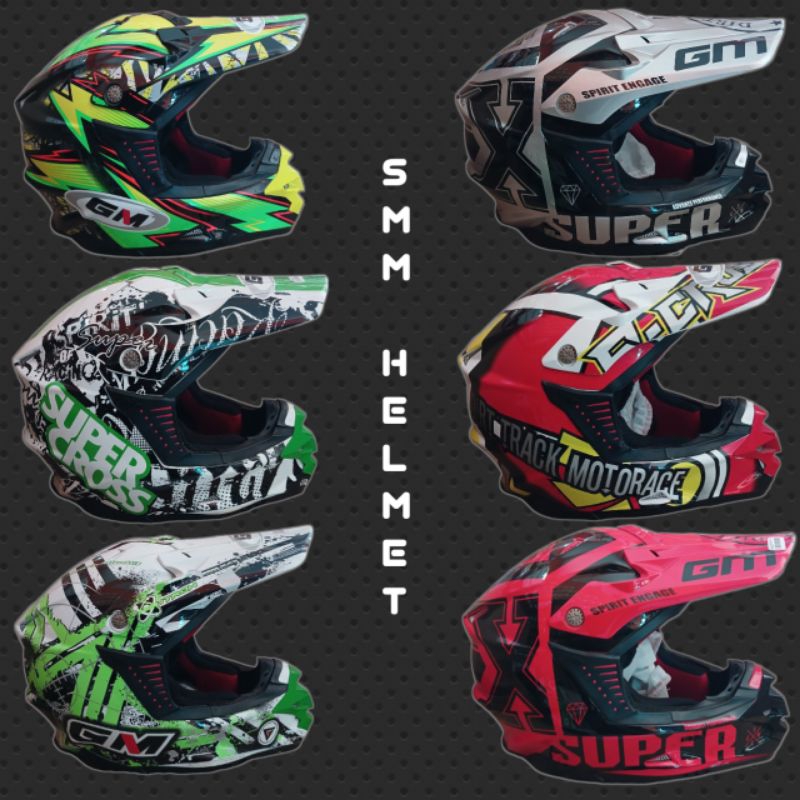 Helm GM Cross Motocross Supercross Original SNI Mo