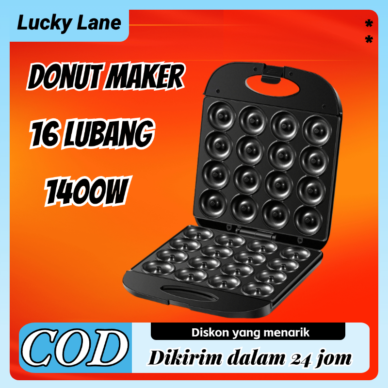 [PROMO PAYDAY] Pero Donut Maker / Cetakan Donat LISTRIK / Cetakan Donut Praktis Anti Lengket