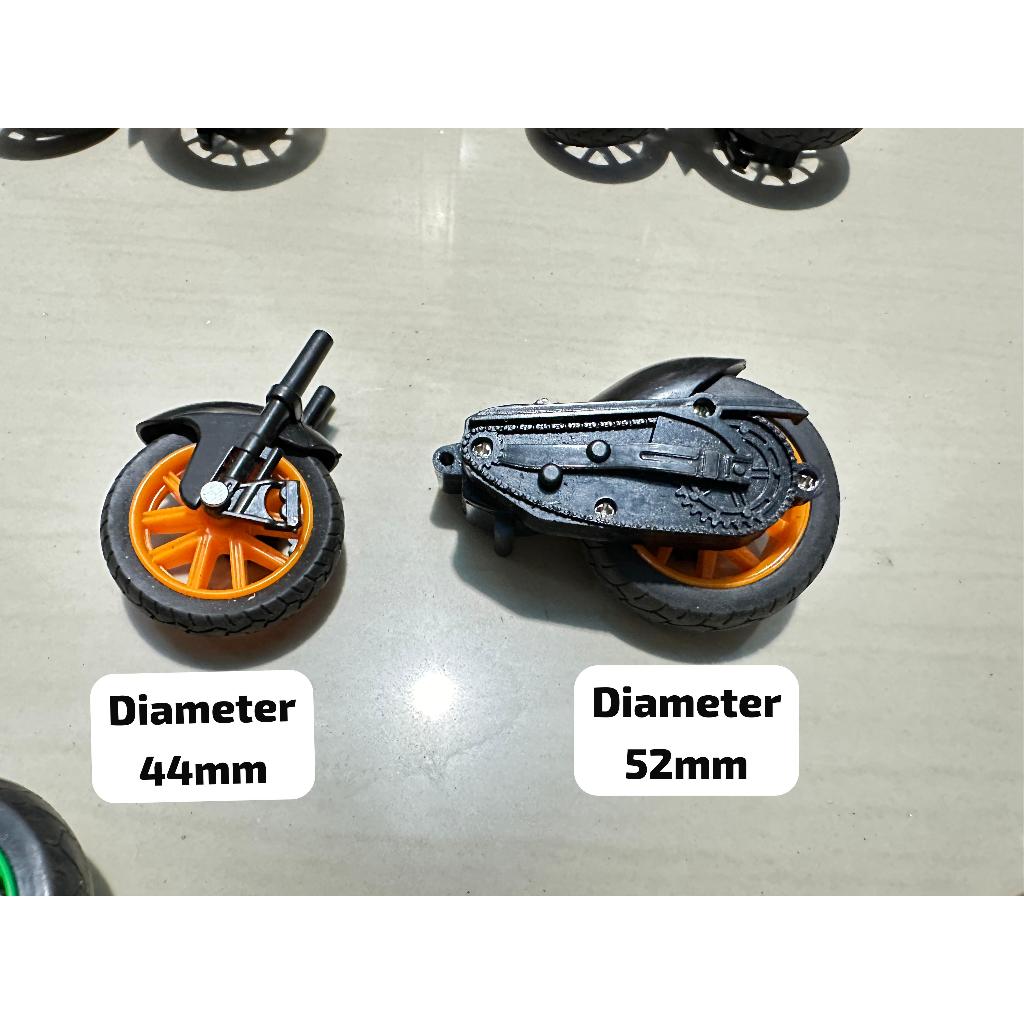 Roda Ban Motor Mainan SET Depan Belakang / Miniatur Ban Motor Gp Chooper Dll