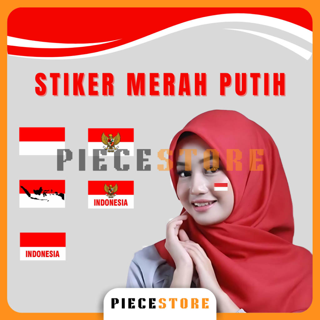 

⭐PIECE⭐Stiker Merah Putih / Stiker Pipi Merah Putih - PS0058