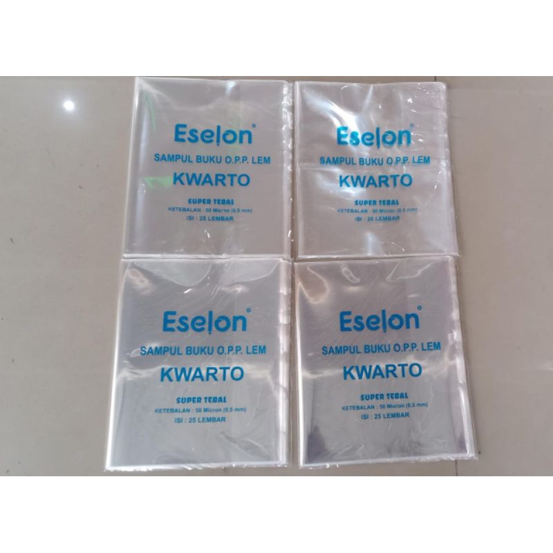 

Sampul buku Opp Lem/sampul plastik kwarto 5mic ESELON/Sampul plastik tebal