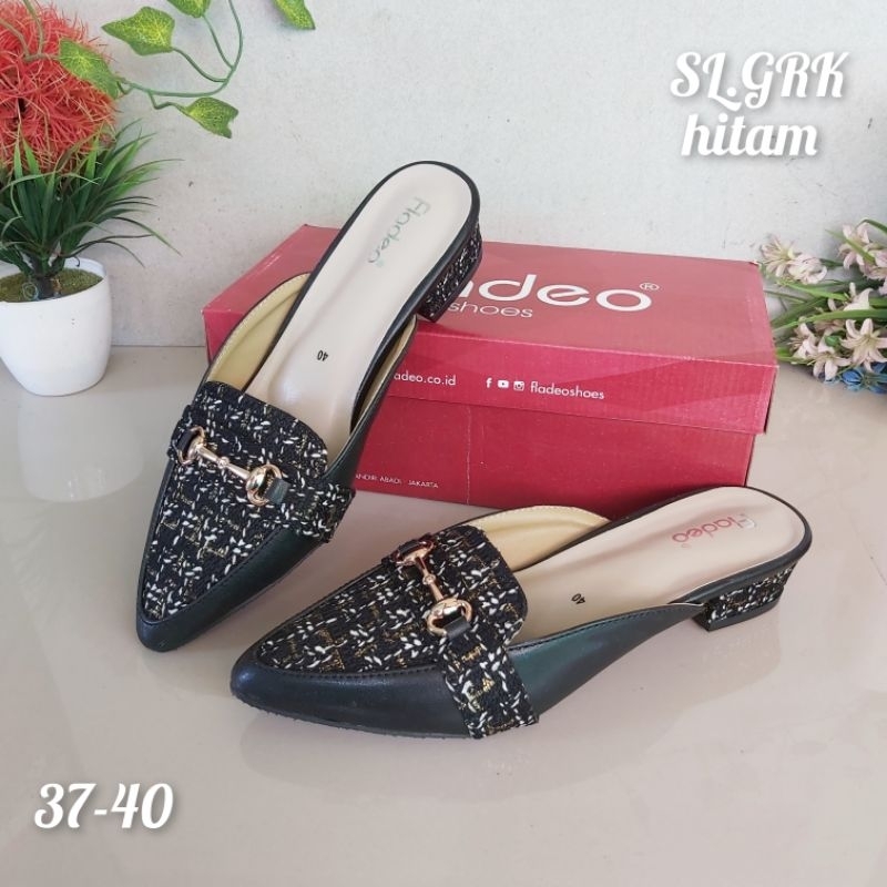 [SGK] SANDAL GESPER KANVAS Sepatu sandal hak 3cm / Sepatu sendal wanita 3cm / Sepatu sandal tutong b