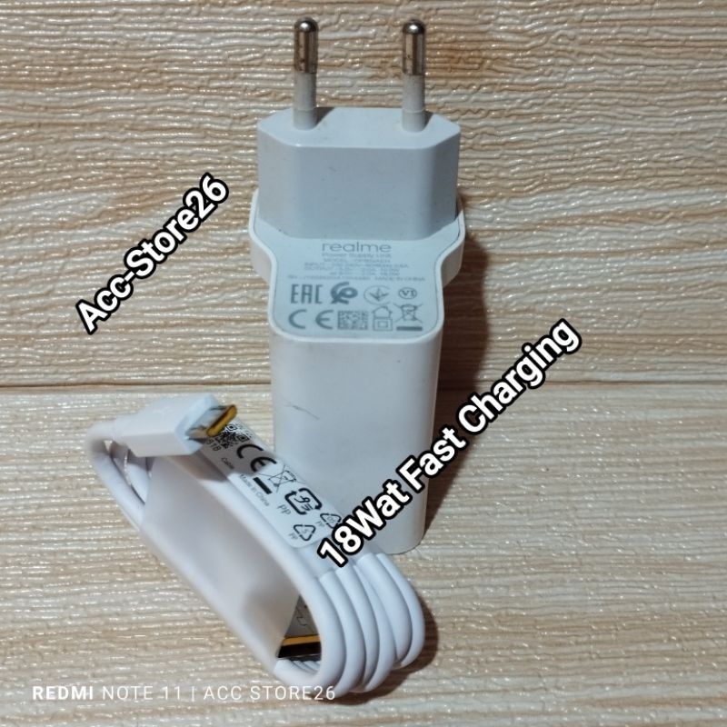 Charger ORI CABUTAN Bawaan Hp Realme C15 2A 18Watt Fast Charging Second Bakas 100% Ori