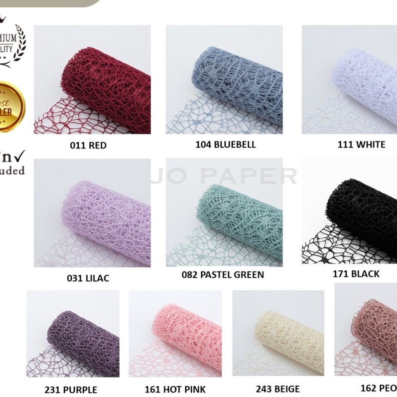 

Murah Flower Wrapping Paper Jaring Spider Korea Polynet Spider Mesh Roll Kertas Buket Bunga Florist