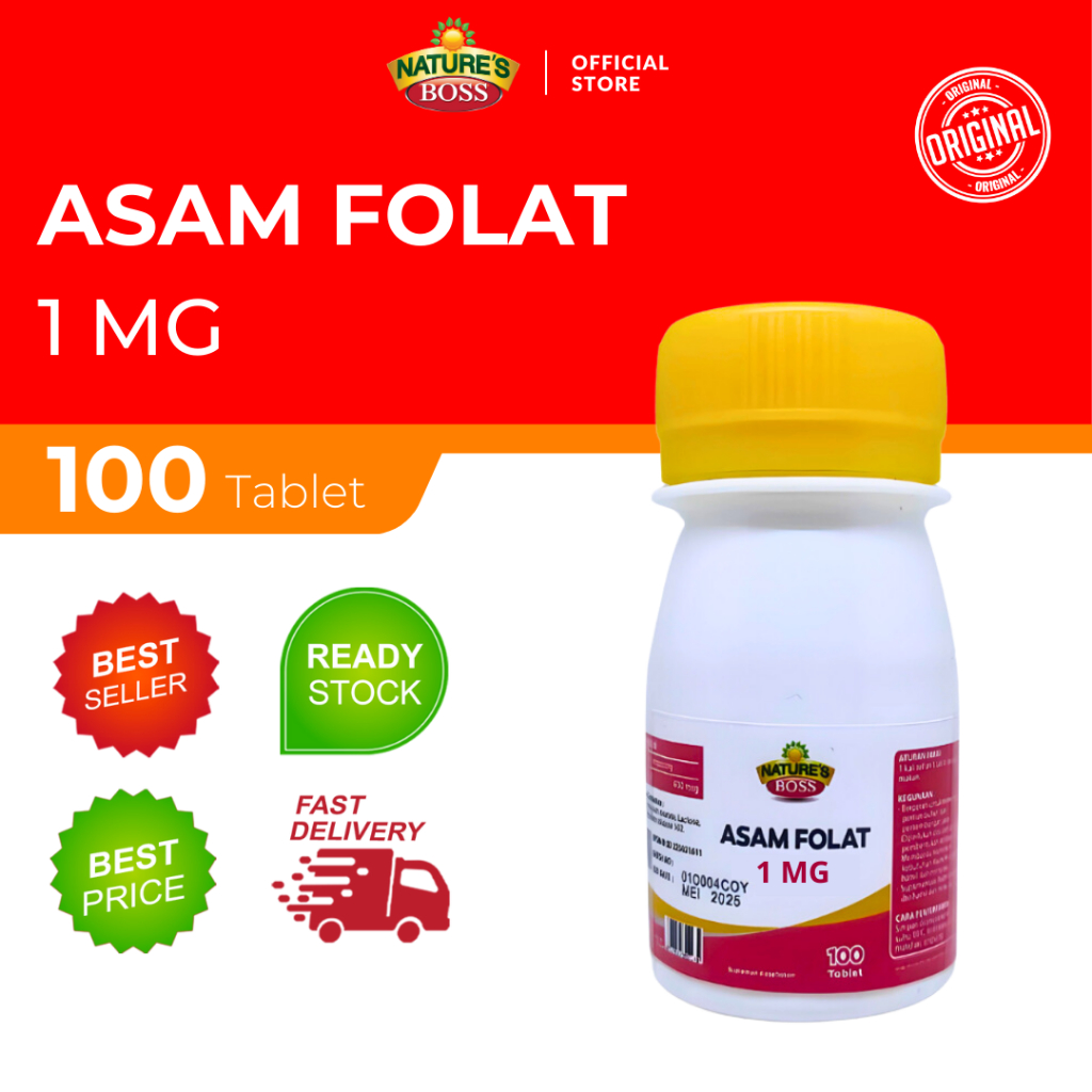 NATURES BOSS ASAM FOLAT 1 MG ISI 100