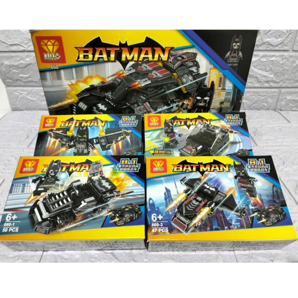 mainan edukatif balok bangun mini figure batman set gotham city block brick superman mini figure sup