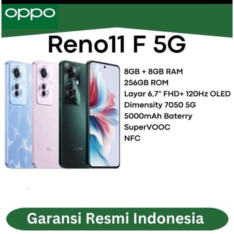 OPPO RENO 11F 5G 8/256GB GARANSI RESMI OPPO INDONESIA