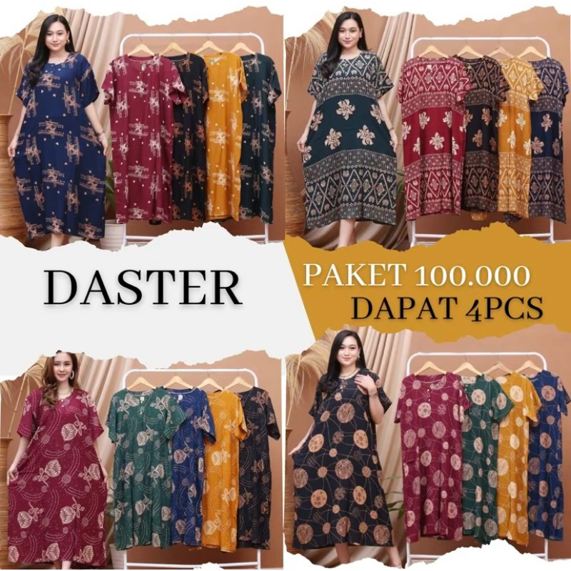 100 Ribu Dapat 4 Daster Paket Usaha || Daster Rayon Busui Bumil